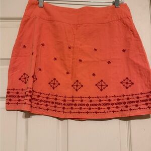 prAna Womens Embroidered Cotton Skirt Size 8
